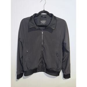 ATHLETA Athletic Bomber Running Jacket Women Black Full-Zip Lightweight Workout